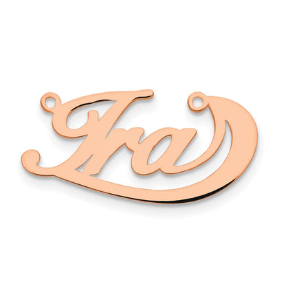 14K Roségold Swoop Name Platte