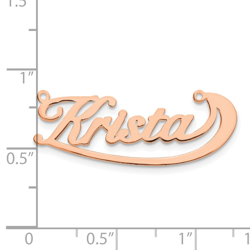 14K Roségold Swoop Name Platte