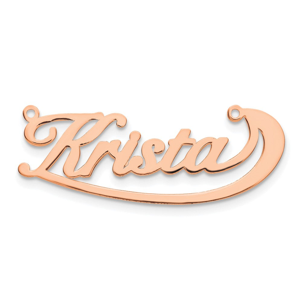 14K Roségold Swoop Name Platte