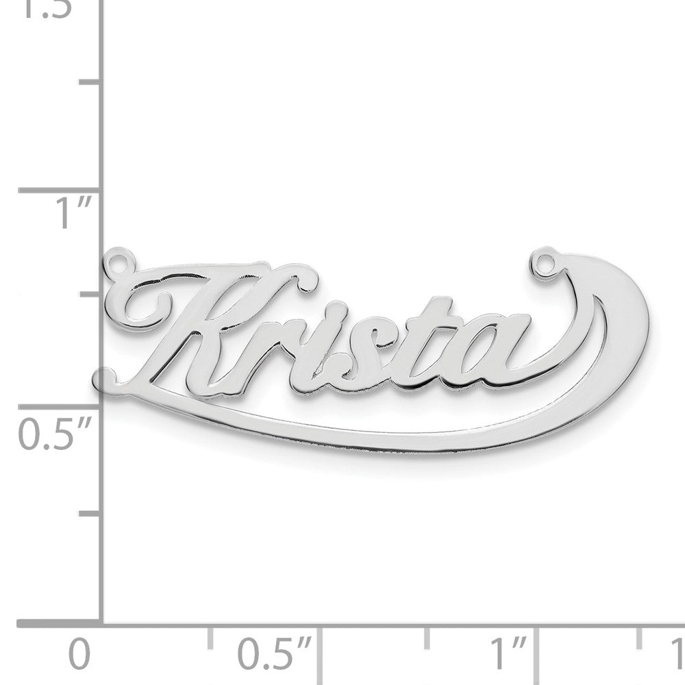 Sterlingsilber Silber/rhodiniert Swoop Name Platte