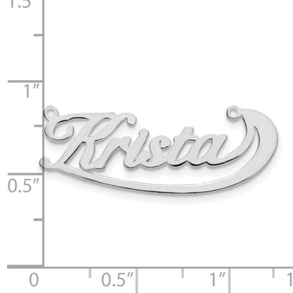 Sterlingsilber Silber/rhodiniert Swoop Name Platte