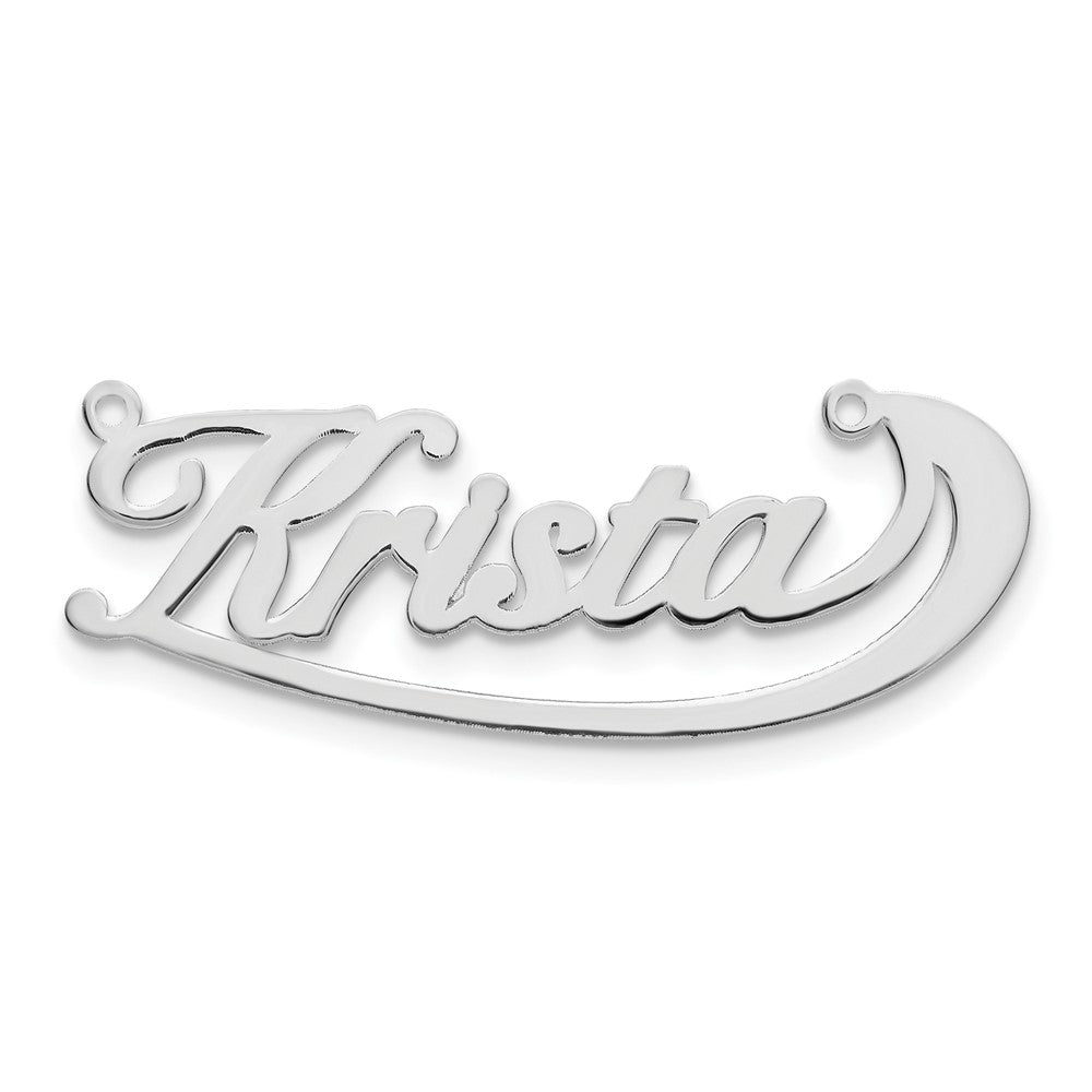 Sterlingsilber Silber/rhodiniert Swoop Name Platte