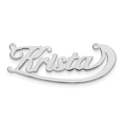 Sterlingsilber Silber/rhodiniert Swoop Name Platte