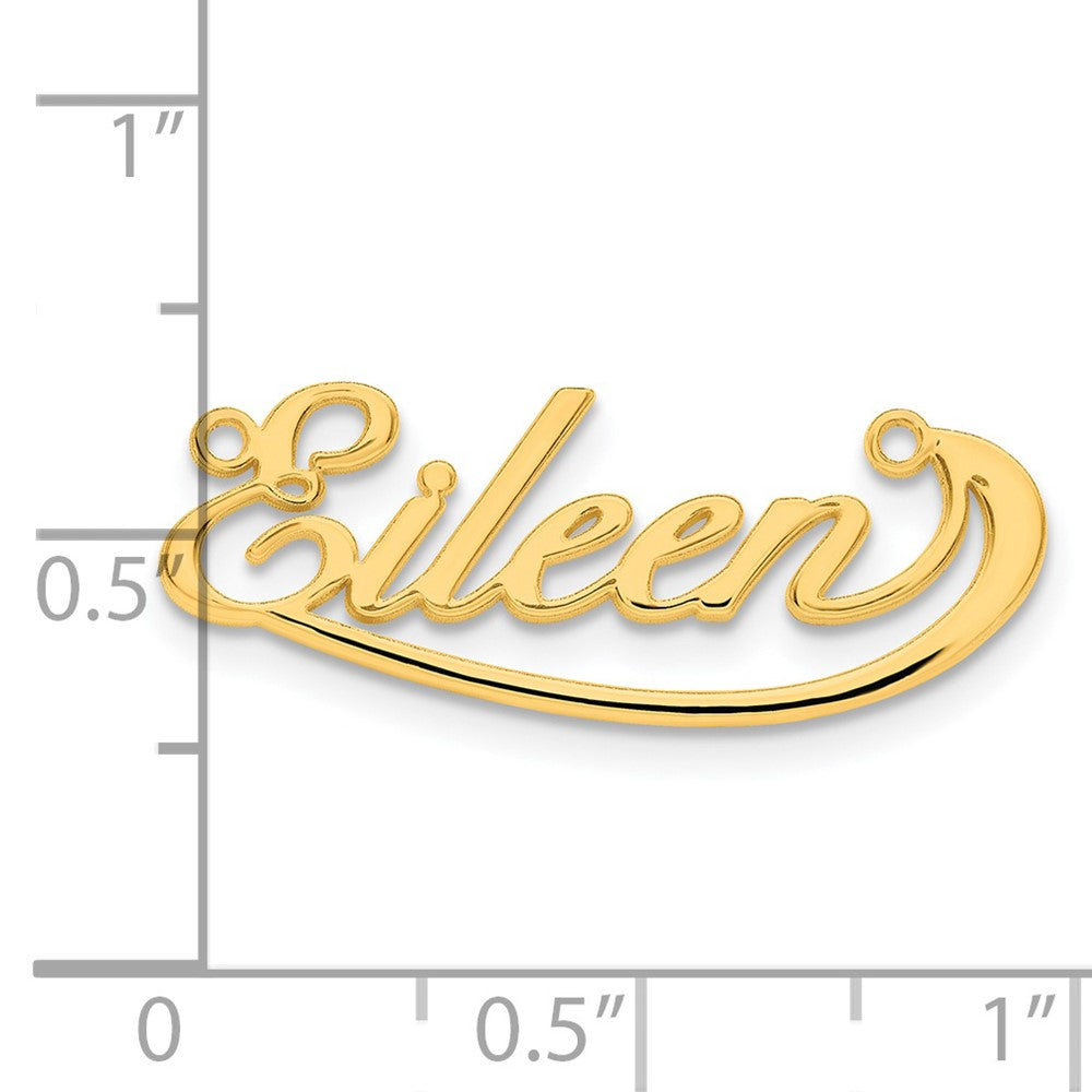 Vergoldet Sterlingsilber /gold Klein Swoop Name Platte
