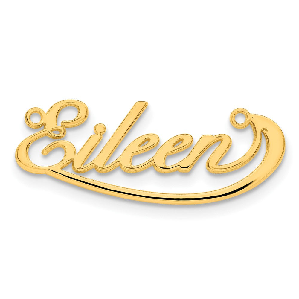 Vergoldet Sterlingsilber /gold Klein Swoop Name Platte