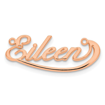 14K Roségold Klein Swoop Name Platte
