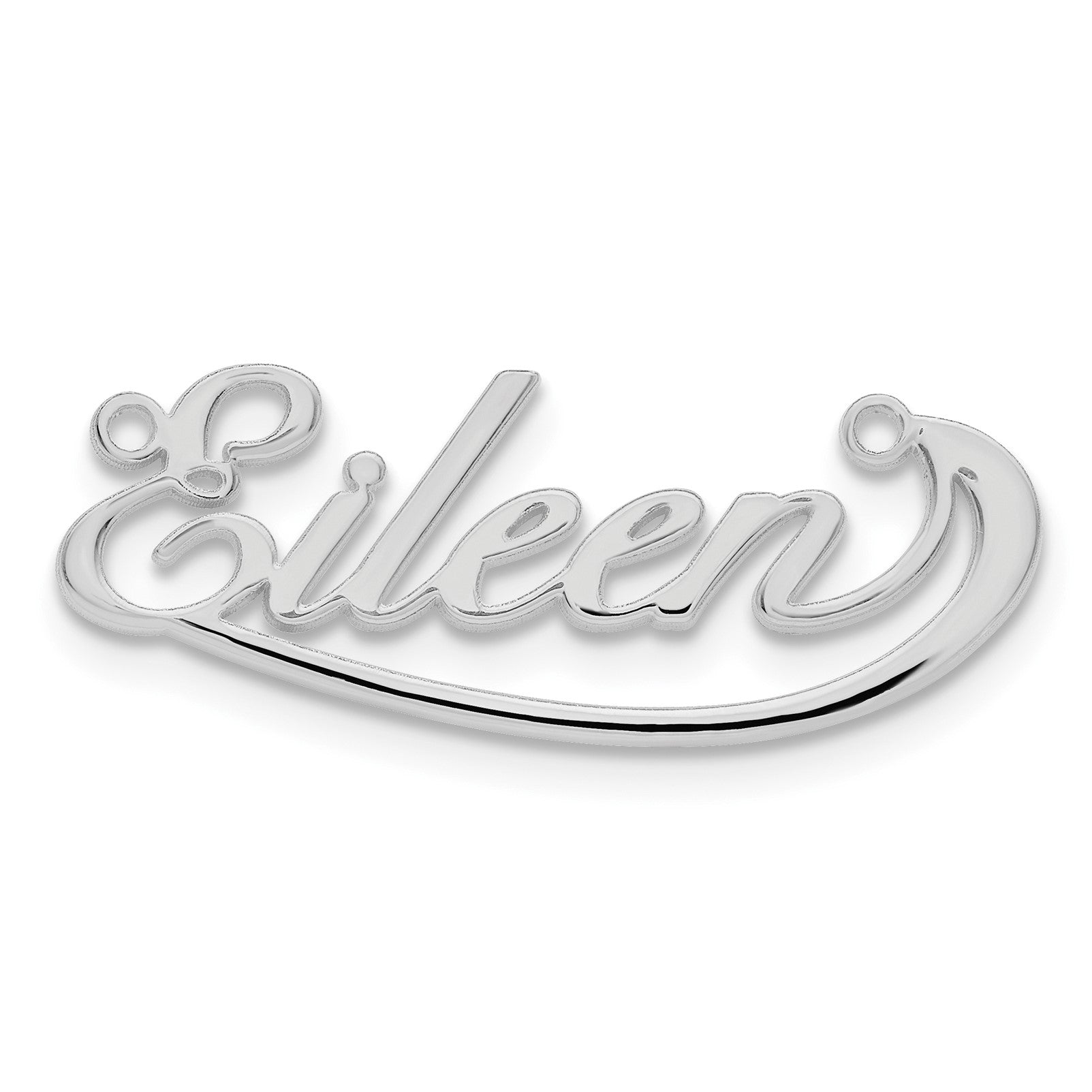 Sterlingsilber Silber/rhodiniert Klein Swoop Name Platte