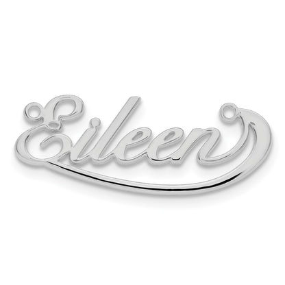 Sterlingsilber Silber/rhodiniert Klein Swoop Name Platte