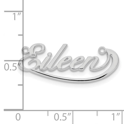 14K Weißgold Klein Swoop Name Platte