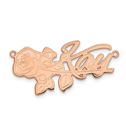 Roségoldbeschichtet Sterlingsilber /rose Name Platte