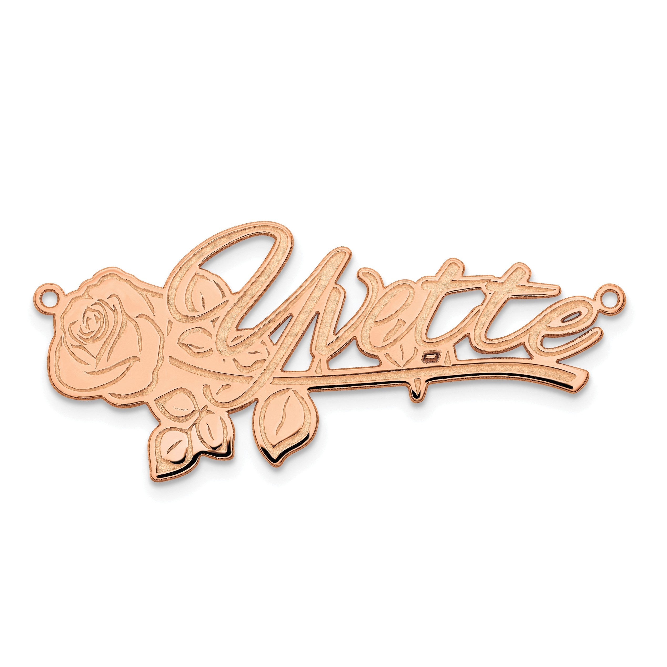 14K Roségold Name Platte