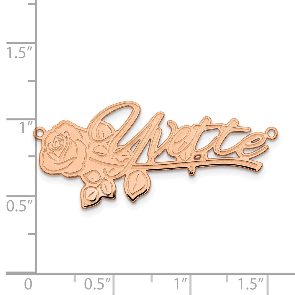 Roségoldbeschichtet Sterlingsilber /rose Name Platte