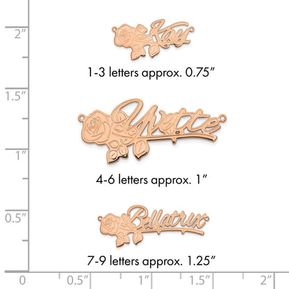 14K Roségold Name Platte