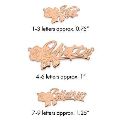 14K Roségold Name Platte