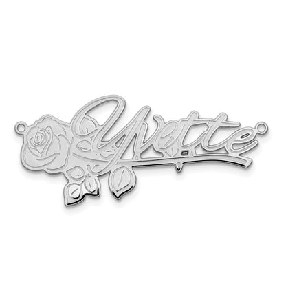 Sterlingsilber Silber/rhodiniert Rose Name Platte