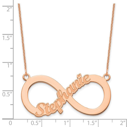 14K Roségold 1 Name Unendlichkeit Halskette