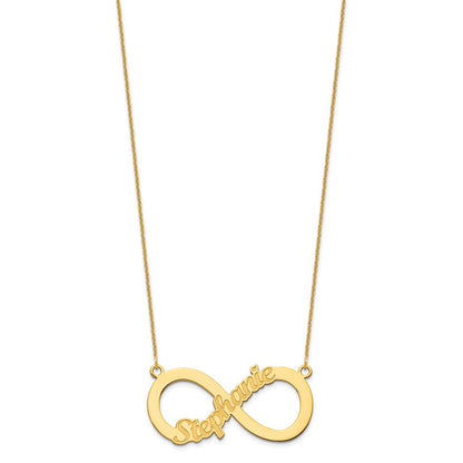 14K Gelbgold 1 Name Unendlichkeit Halskette