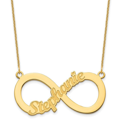 14K Gelbgold 1 Name Unendlichkeit Halskette