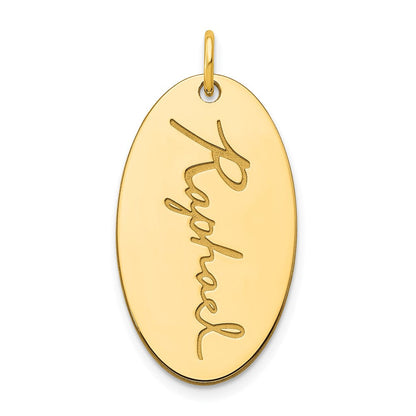 14K Gelbgold Oval Signature Charm