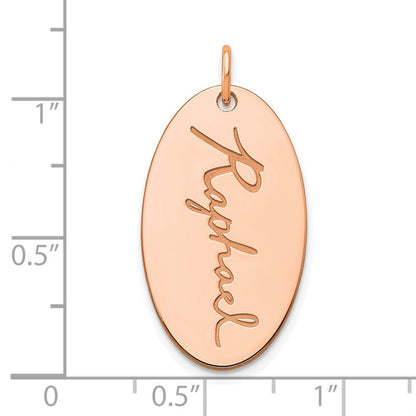 14K Roségold Oval Signature Charm