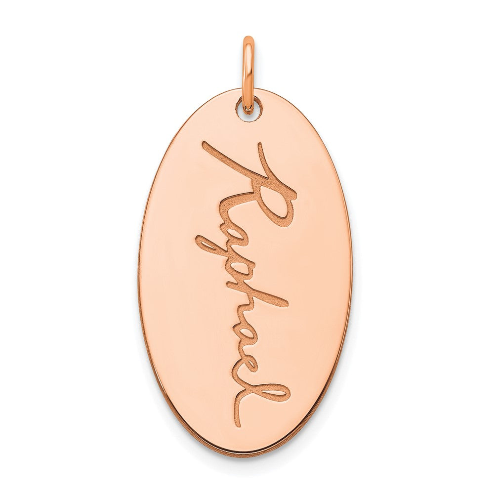 14K Roségold Oval Signature Charm