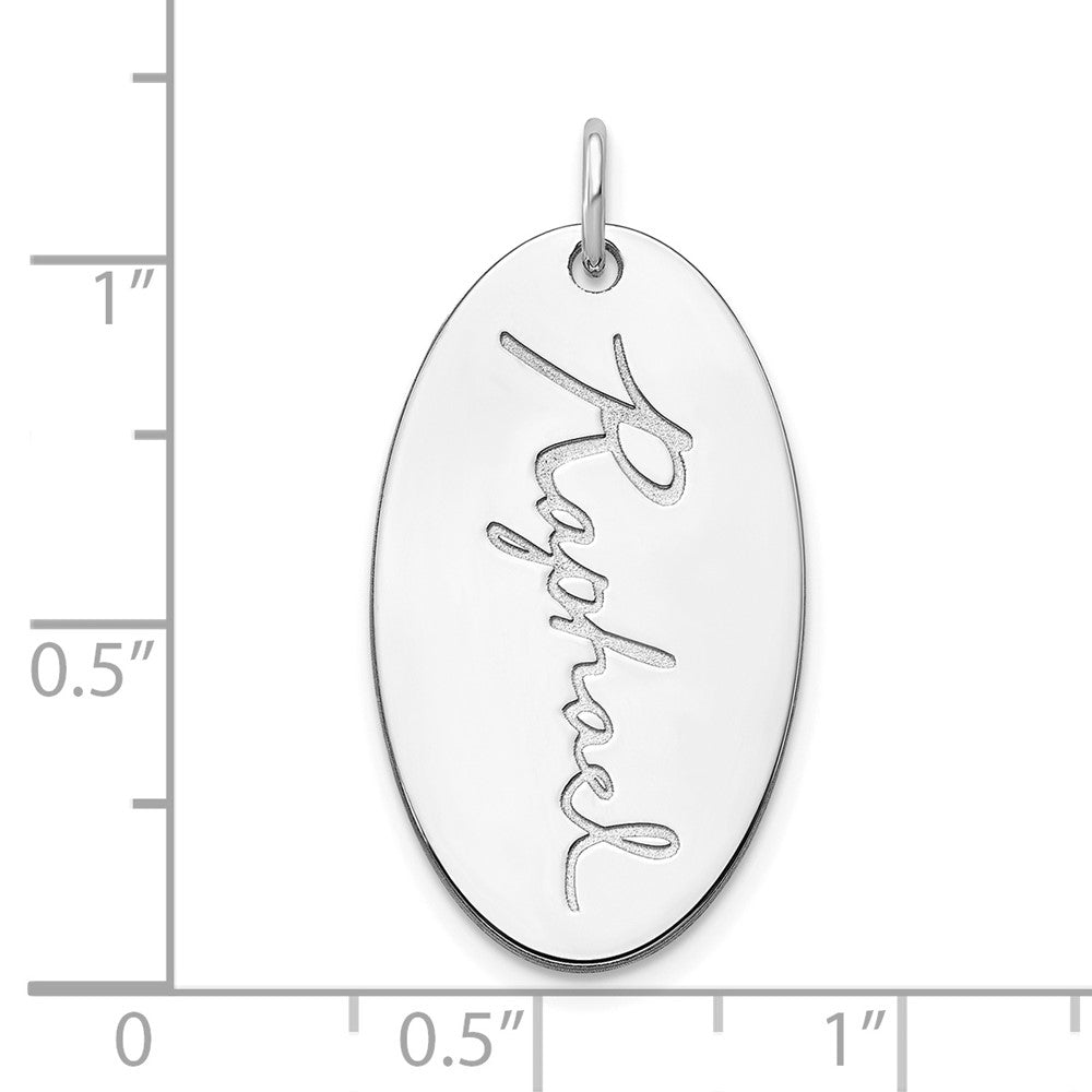 14K Weißgold Oval Signature Charm