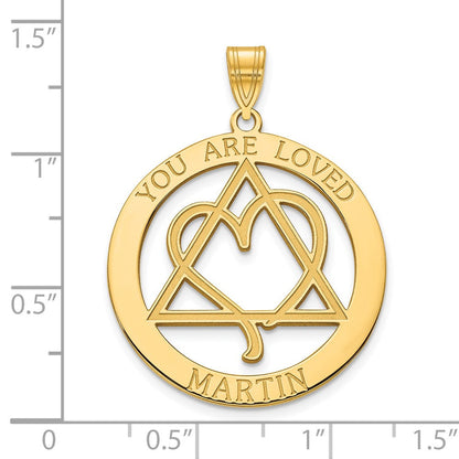 14K Gelbgold You Are Loved Adoption Anhänger