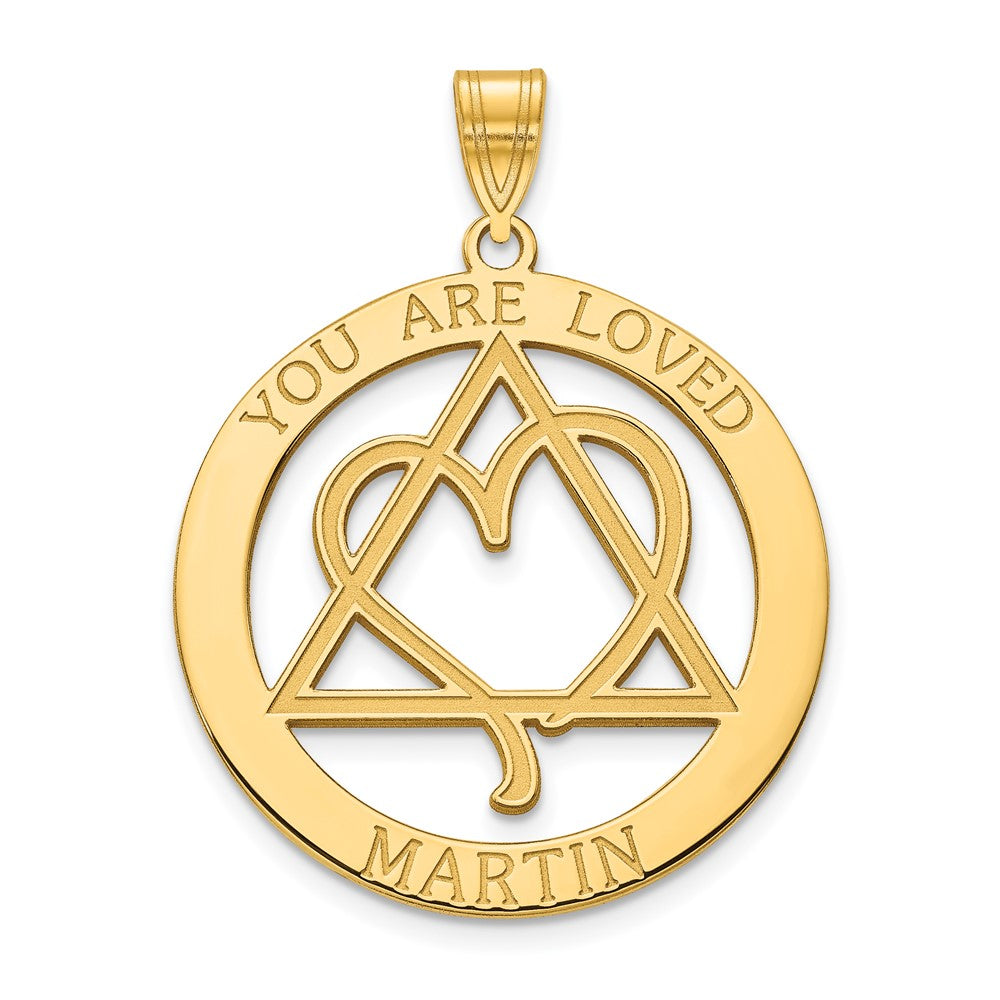 14K Gelbgold You Are Loved Adoption Anhänger