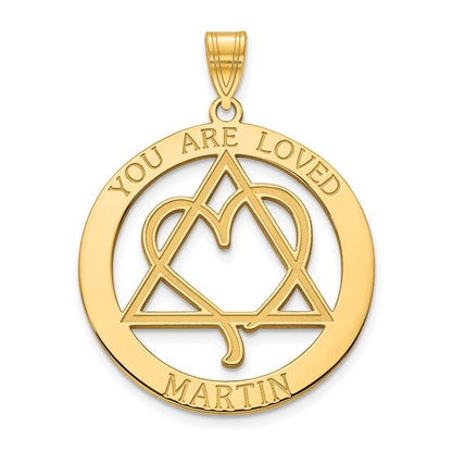 14K Gelbgold You Are Loved Adoption Anhänger