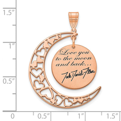 14K Roségold Liebe You To The Mond Signature Anhänger