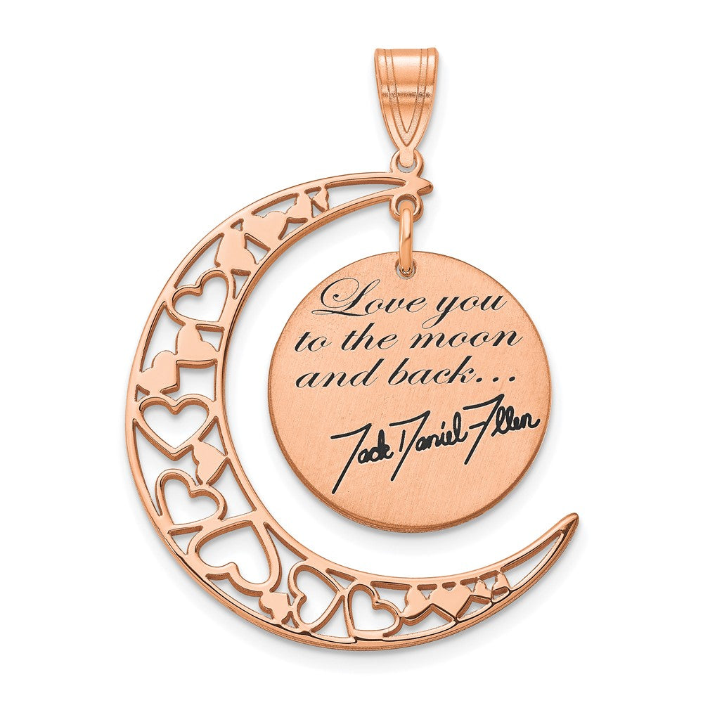 14K Roségold Liebe You To The Mond Signature Anhänger
