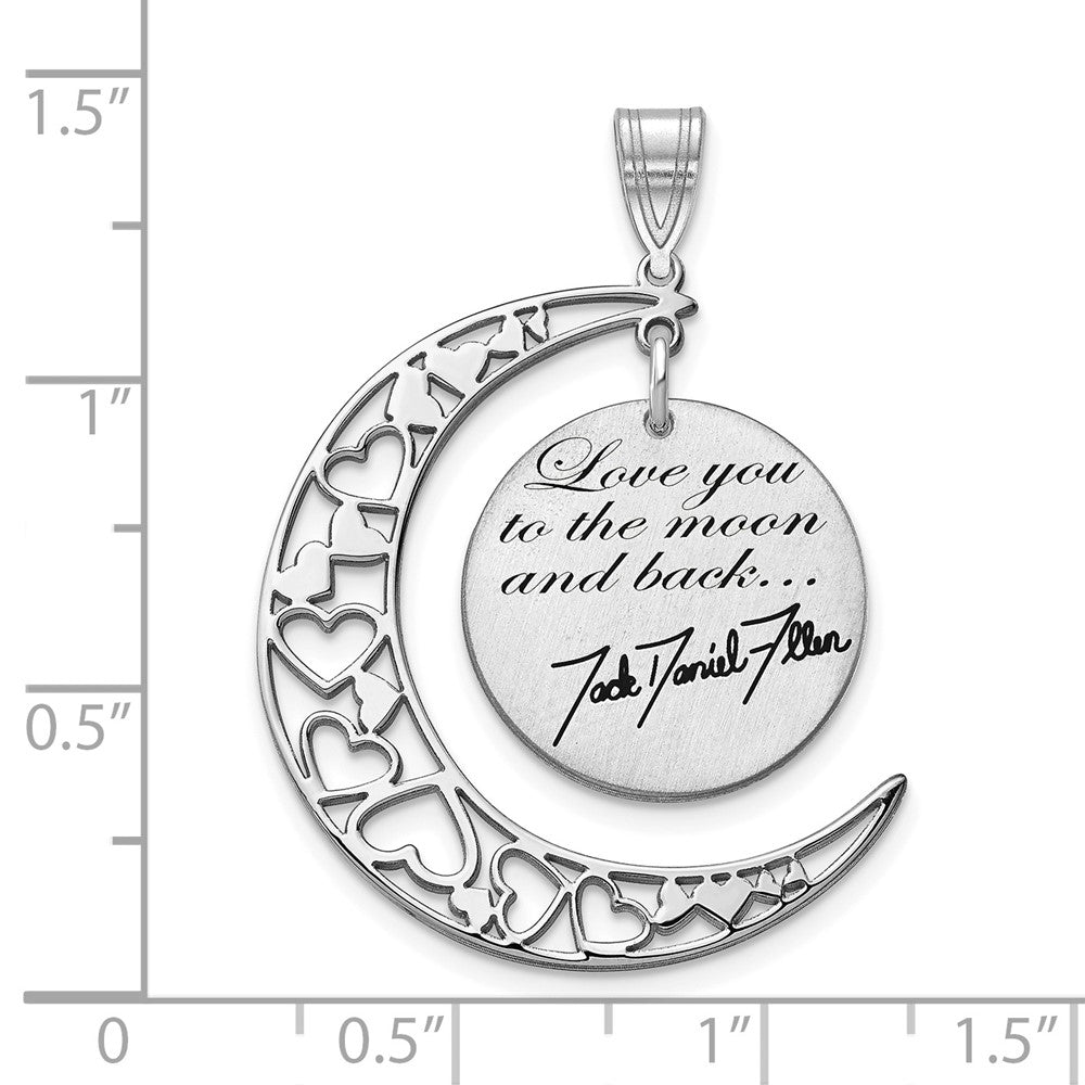14K Weißgold Liebe You To The Mond Signature Anhänger