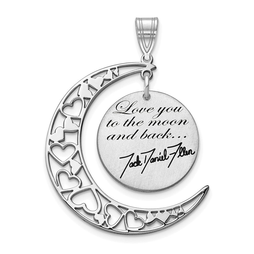 14K Weißgold Liebe You To The Mond Signature Anhänger