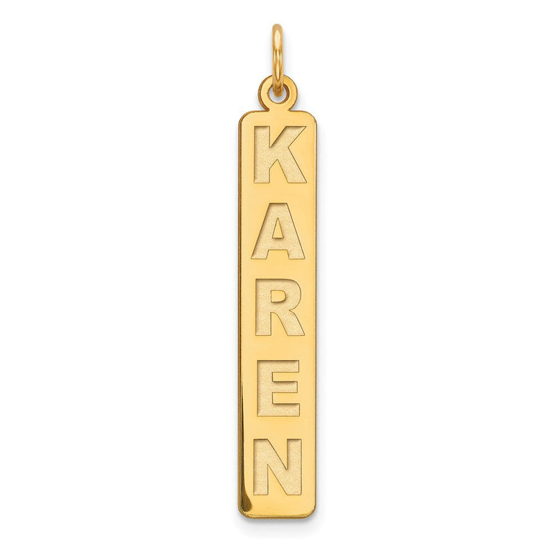 Vergoldet Sterlingsilber /gold Groß Arial Schwarz New Schriftart Stab Charm