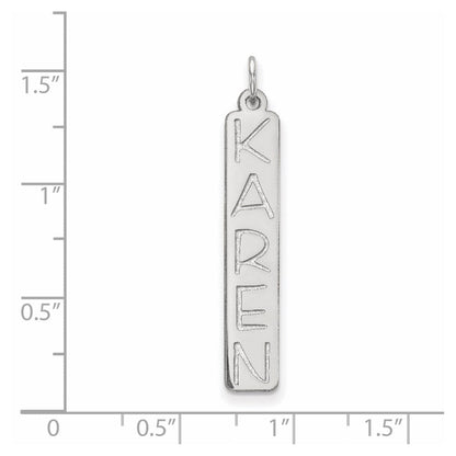 10K Weißgold 10K Weißgold Groß Garfield Schriftart Stab Charm