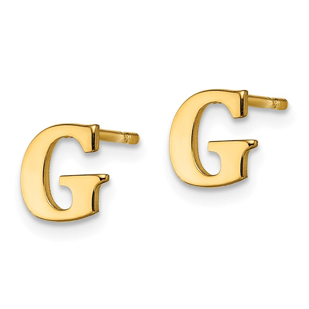 Vergoldet Sterlingsilber Buchstabe G Initiale Ohrstecker