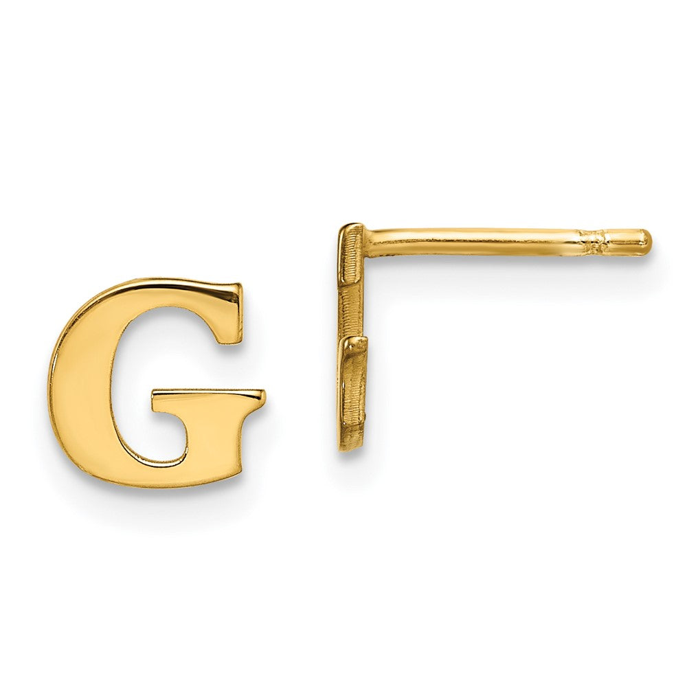 Vergoldet Sterlingsilber Buchstabe G Initiale Ohrstecker