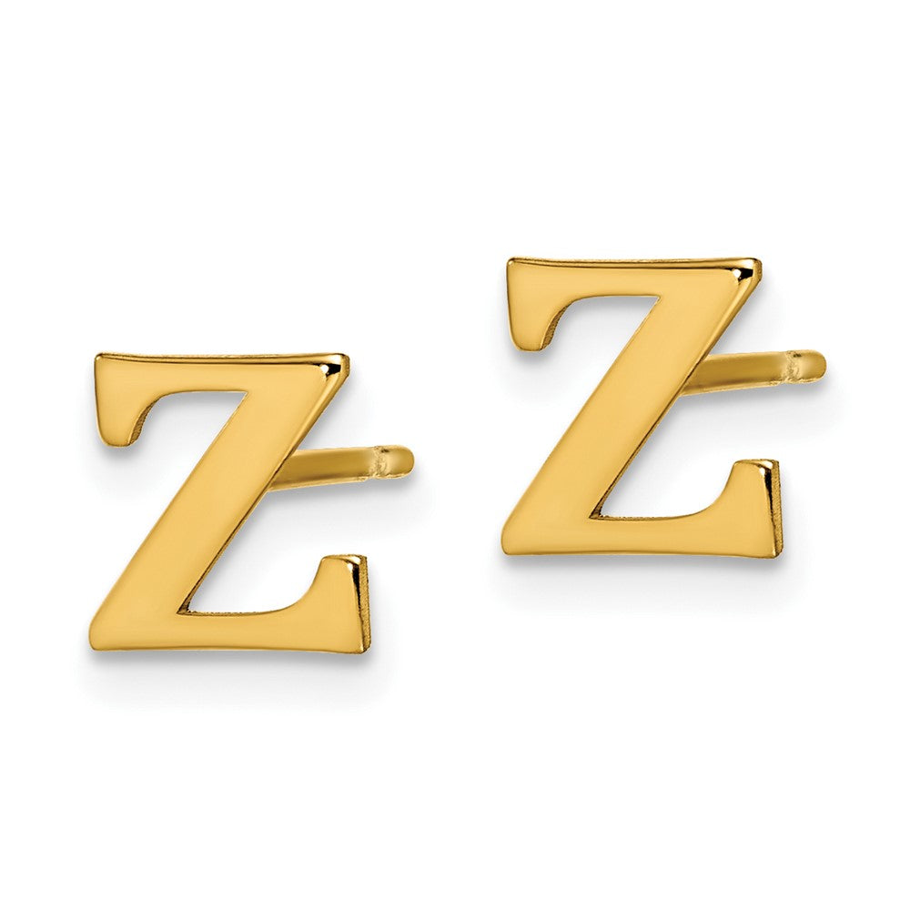 Vergoldet Sterlingsilber Buchstabe Z Initiale Ohrstecker