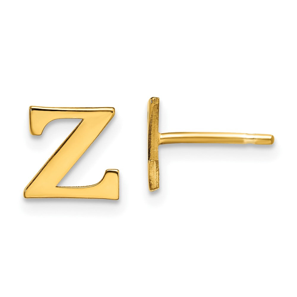 Vergoldet Sterlingsilber Buchstabe Z Initiale Ohrstecker