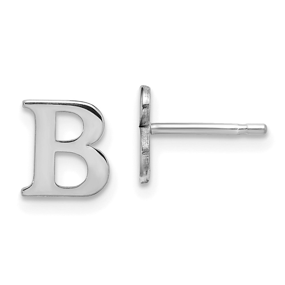 Sterlingsilber Rhodiniert Buchstabe B Initiale Ohrstecker