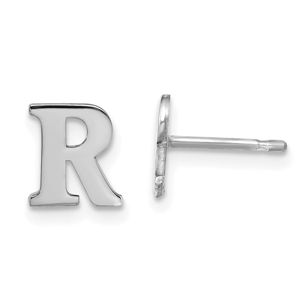 Sterlingsilber Rhodiniert Buchstabe R Initiale Ohrstecker