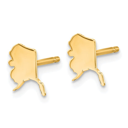 Vergoldet Sterlingsilber /gold Alaska State Ohrringe