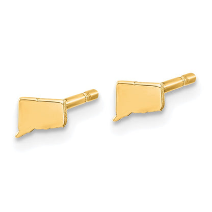 14K Gelbgold 14ky Connecticut State Ohrringe