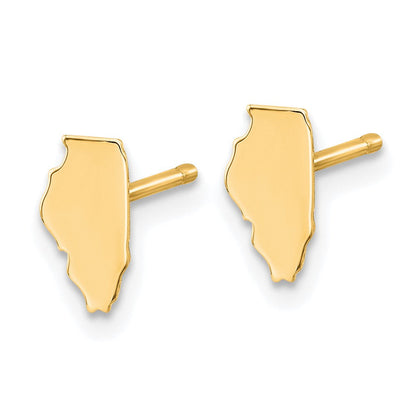 Vergoldet Sterlingsilber /gold Illinois State Ohrringe