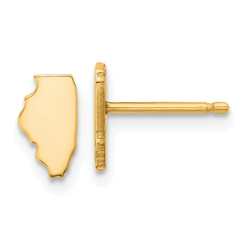 Vergoldet Sterlingsilber /gold Illinois State Ohrringe