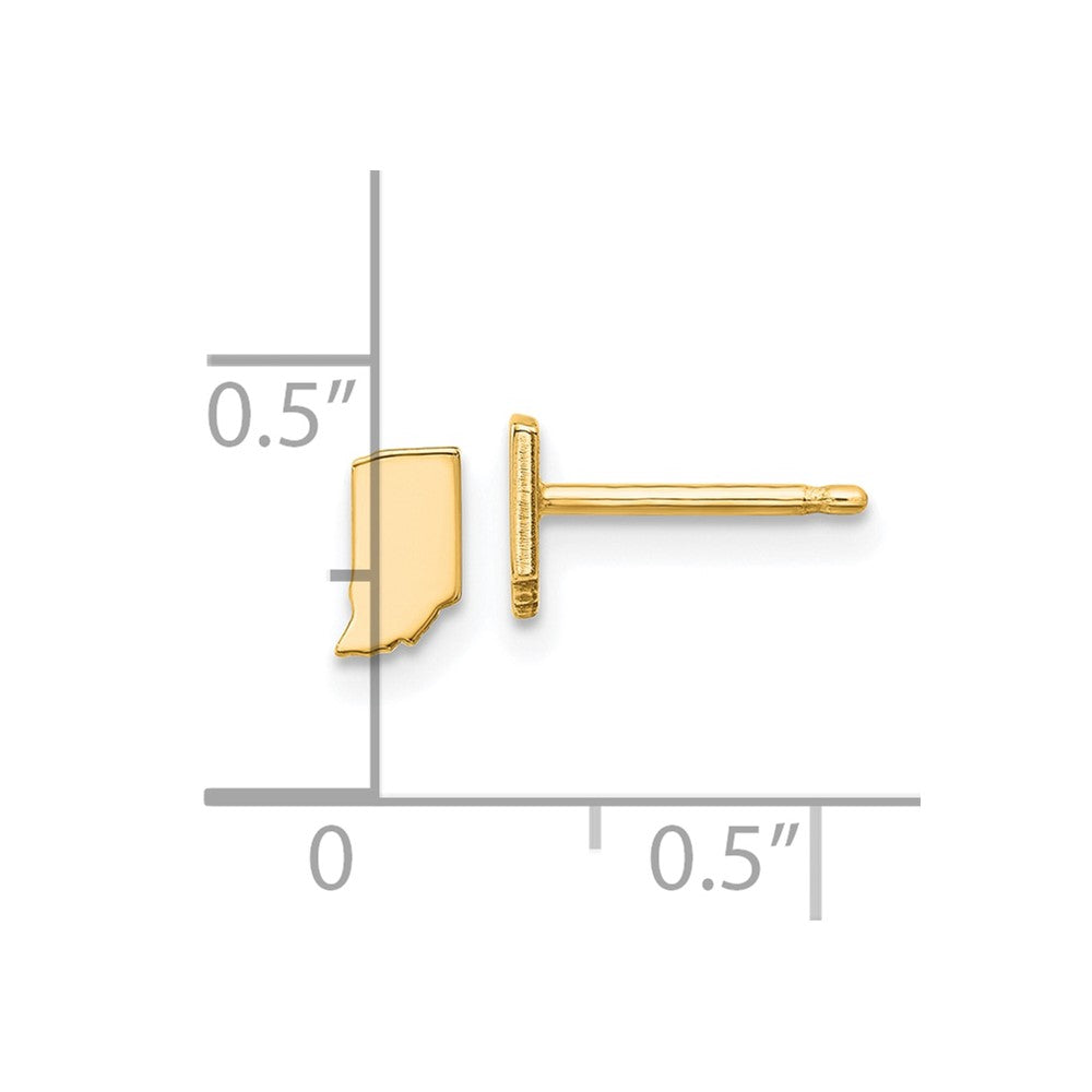 14K Gelbgold 14ky Indiana State Ohrringe