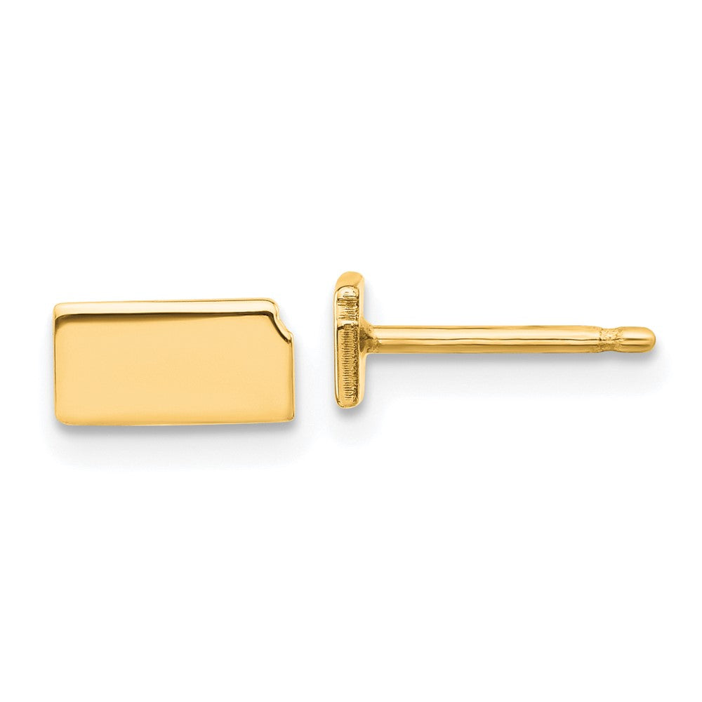 Vergoldet Sterlingsilber /gold Kansas State Ohrringe