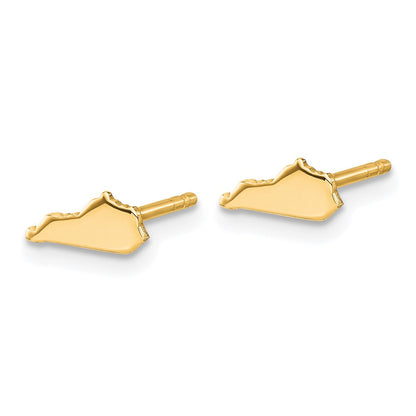 14K Gelbgold 14ky Kentucky State Ohrringe