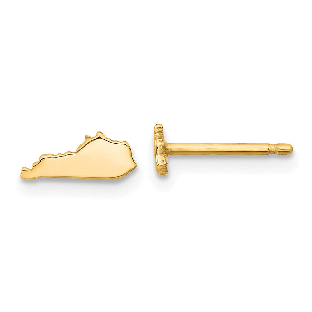 14K Gelbgold 14ky Kentucky State Ohrringe