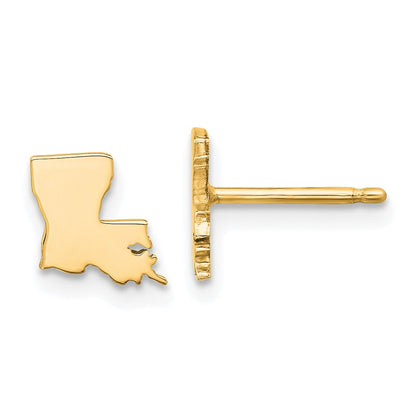 Vergoldet Sterlingsilber /gold Louisiana State Ohrringe